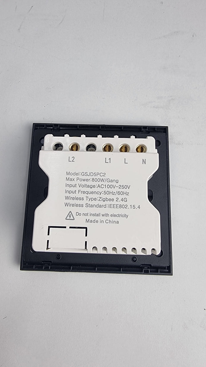 2 Gang Nova Type 2 Zigbee Switch – Curved Edge